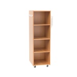 Bücherregal, 165 cm hoch, 52x64 cm (B/T), einseitig nutzbar, 